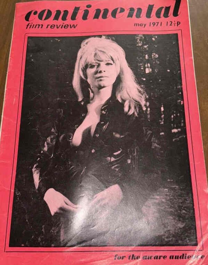 CONTINENTAL FILM REVIEW magazine side cover Issue 223 May 1971