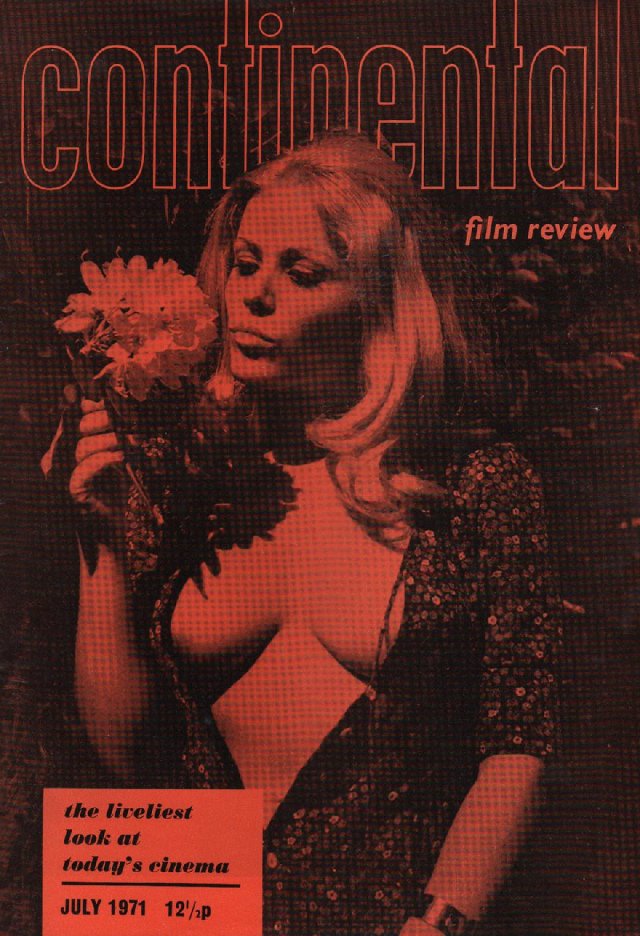 CONTINENTAL FILM REVIEW magazine side cover Issue 225 July 1971