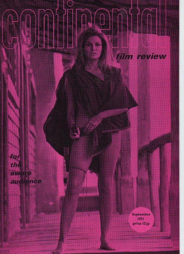 CONTINENTAL FILM REVIEW magazine side cover Issue 227 September 1971