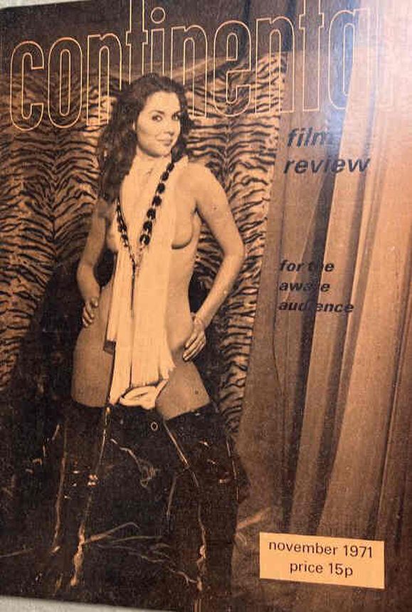 CONTINENTAL FILM REVIEW magazine side cover Issue 229 November 1971