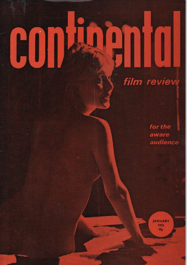 CONTINENTAL FILM REVIEW magazine side cover Issue 231 January 1972