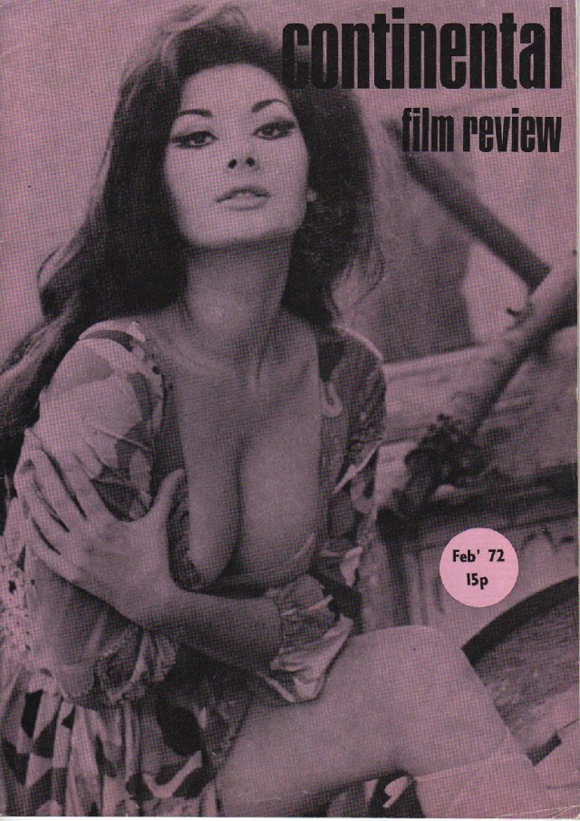 CONTINENTAL FILM REVIEW magazine side cover Issue 232 February 1972