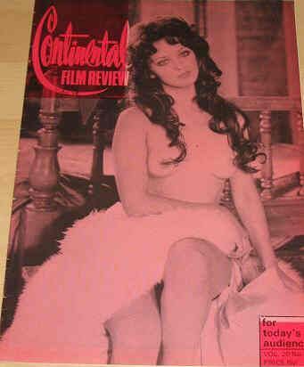 CONTINENTAL FILM REVIEW magazine side cover Issue 245 March 1973