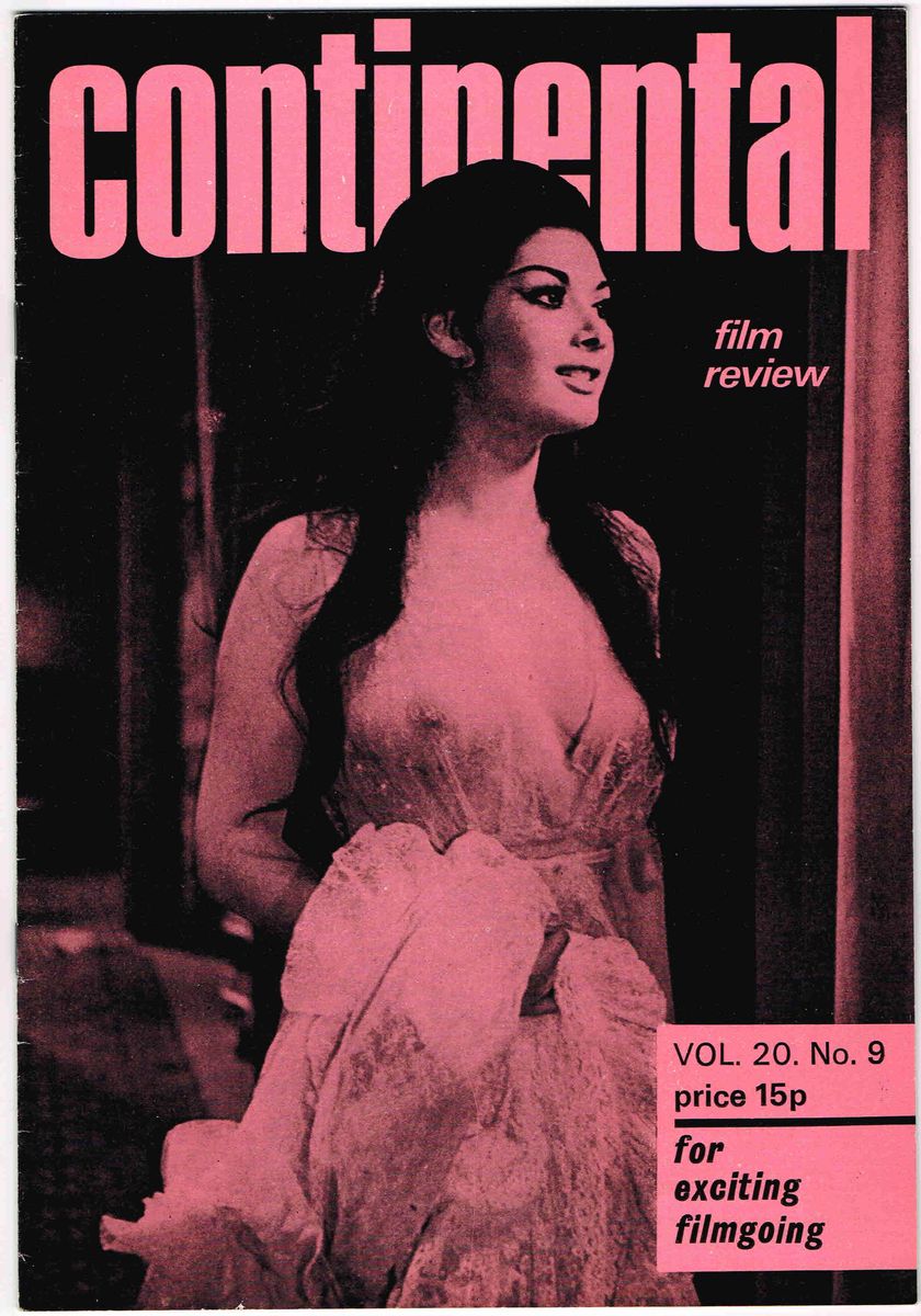 CONTINENTAL FILM REVIEW magazine side cover Issue 249 July 1973