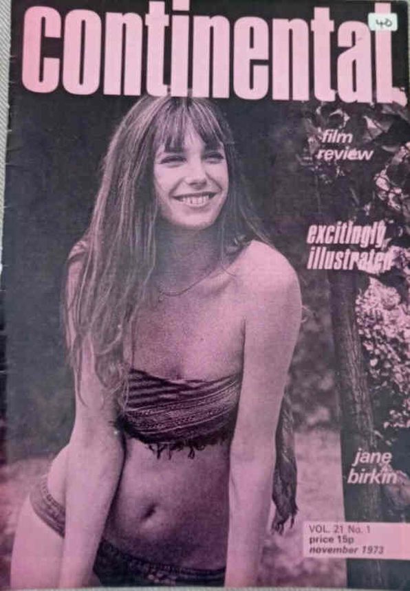 CONTINENTAL FILM REVIEW magazine side cover Issue 253  Vol 21 # 1 November 1973