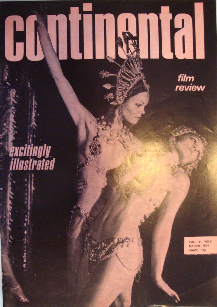 CONTINENTAL FILM REVIEW magazine side cover Issue 257  Vol 21 # 5 March 1974