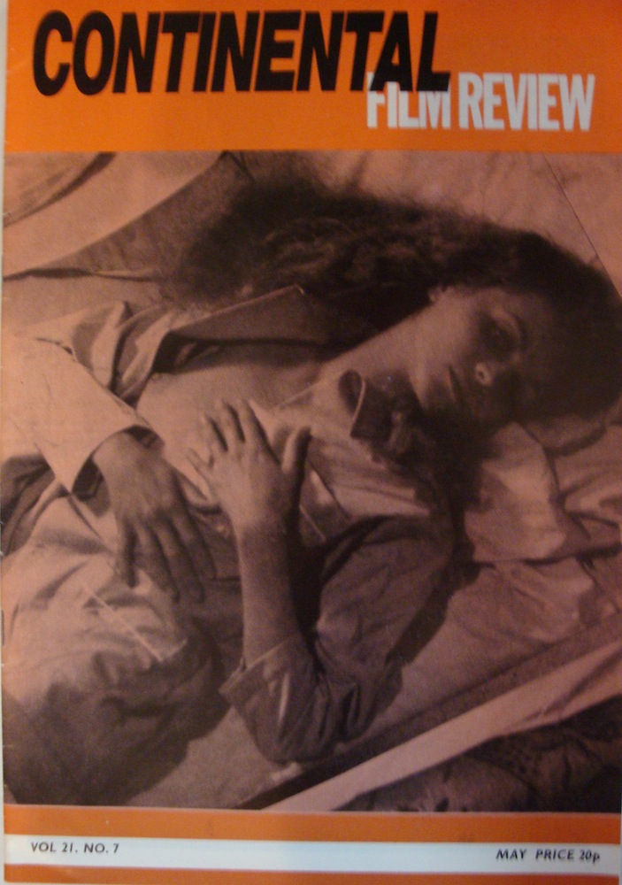 CONTINENTAL FILM REVIEW magazine side cover Issue 259  Vol 21 # 7 May 1974