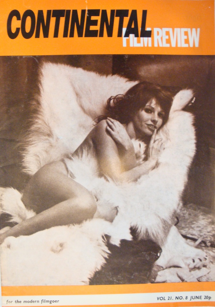 CONTINENTAL FILM REVIEW magazine side cover Issue 260  Vol 21 # 8 June 1974