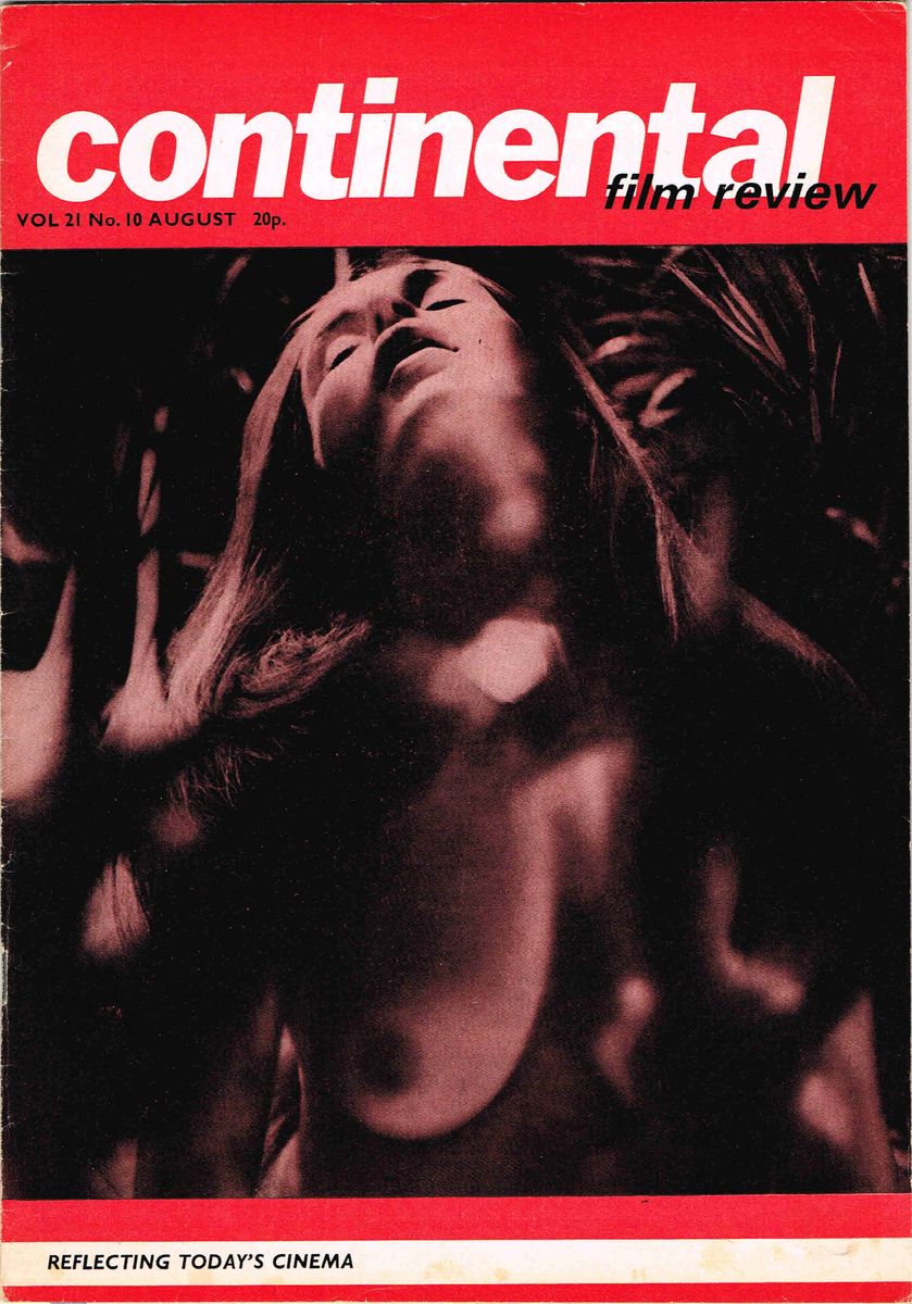 CONTINENTAL FILM REVIEW magazine side cover Issue 262  Vol 21 # 10 August 1974