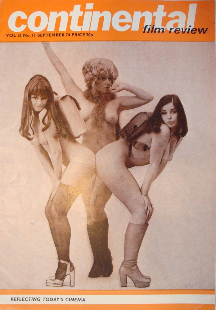 CONTINENTAL FILM REVIEW magazine side cover Issue 263  Vol 21 # 11 September 1974