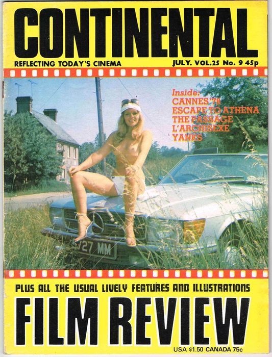 CONTINENTAL FILM REVIEW magazine side cover Issue 309  Vol 25 # 9 July 1978