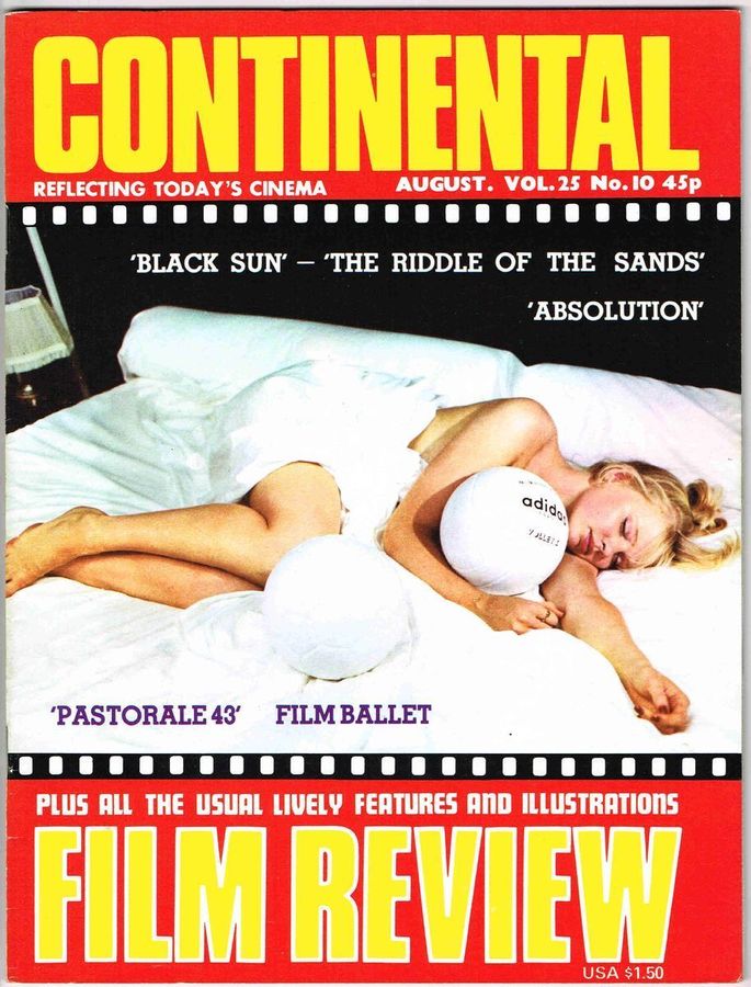 CONTINENTAL FILM REVIEW magazine side cover Issue 310  Vol 25 # 10 August 1978
