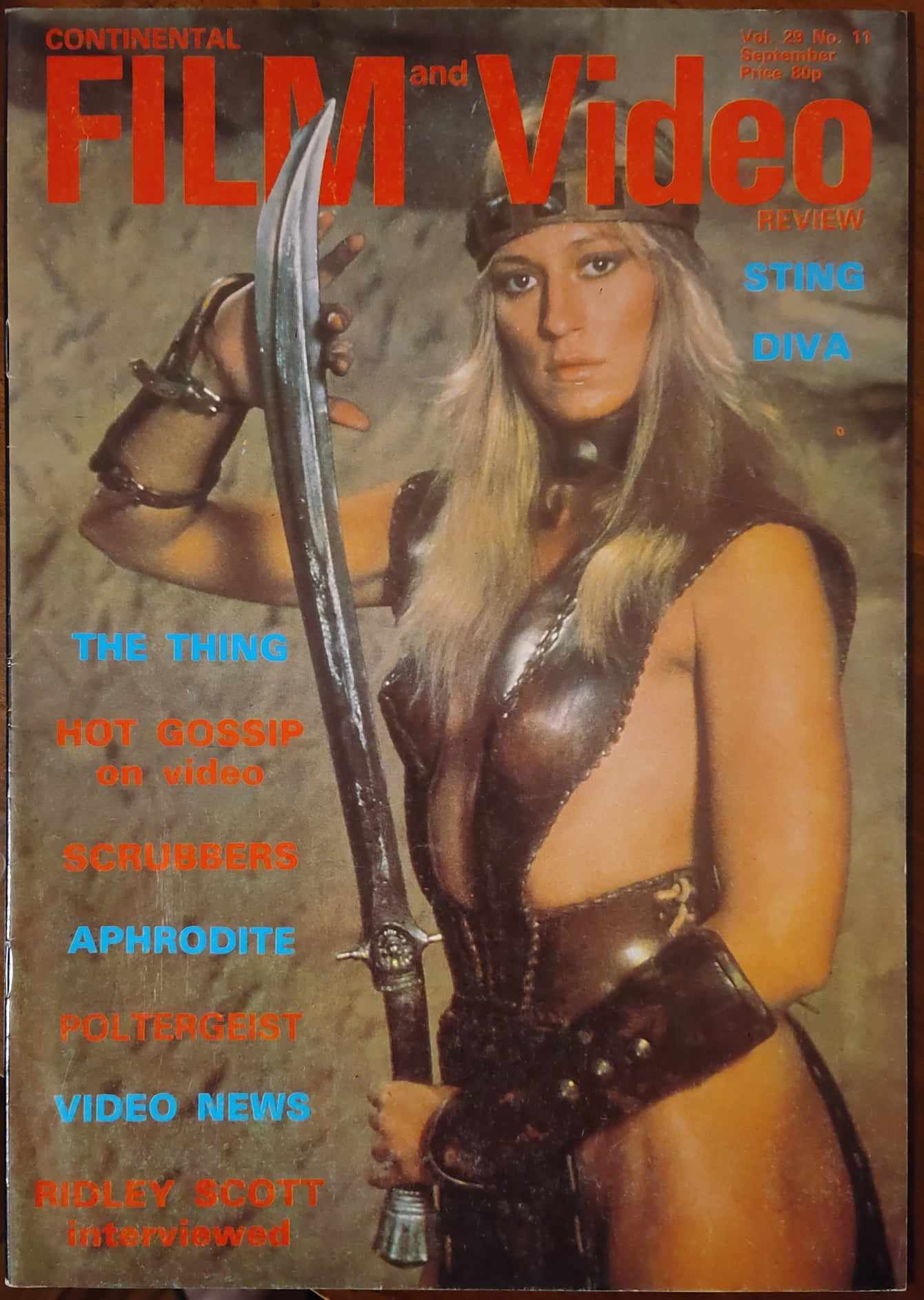 CONTINENTAL FILM REVIEW magazine side cover Issue 359  Vol 29 # 11 September 1982