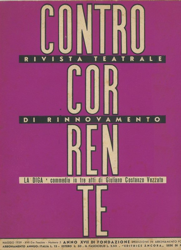 CONTROCORRENTE magazine side cover Issue 5  May 1939