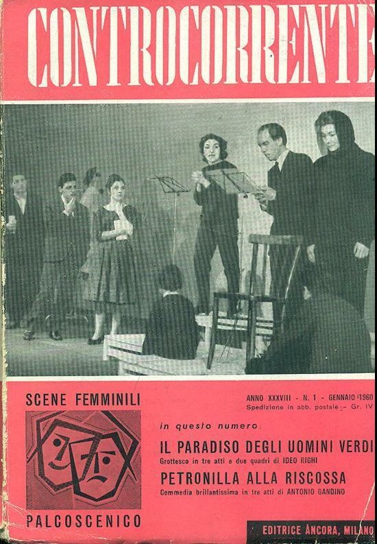 CONTROCORRENTE magazine side cover Issue 1  January 1960
