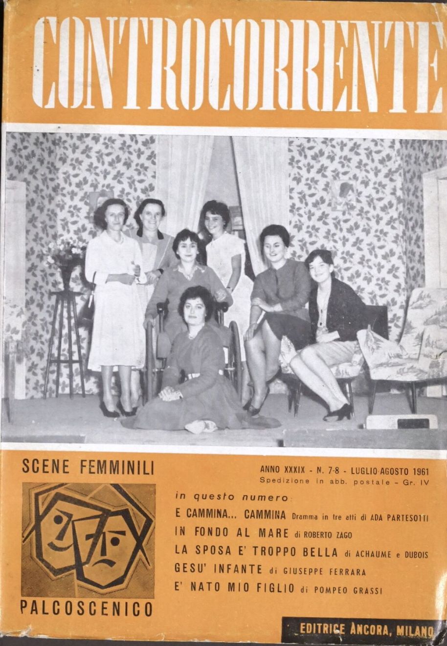 CONTROCORRENTE magazine side cover Issue 7-8  July/August 1961