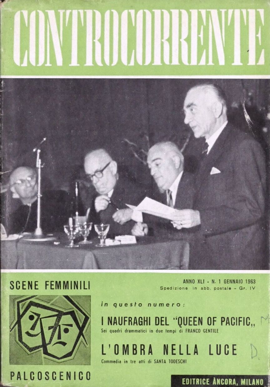 CONTROCORRENTE magazine side cover Issue 1  January 1963
