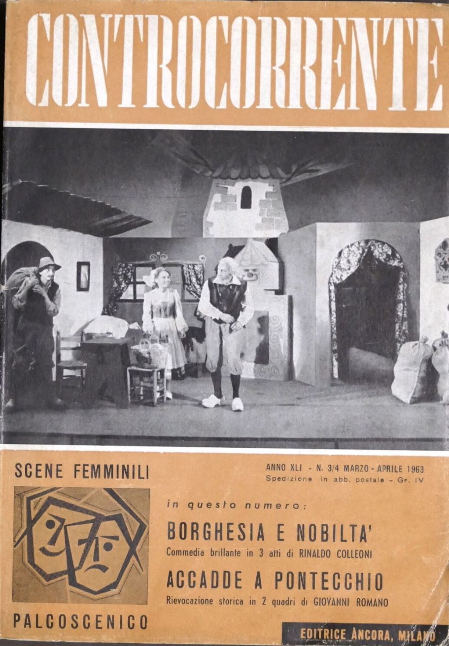 CONTROCORRENTE magazine side cover Issue 3-4  March/April 1963
