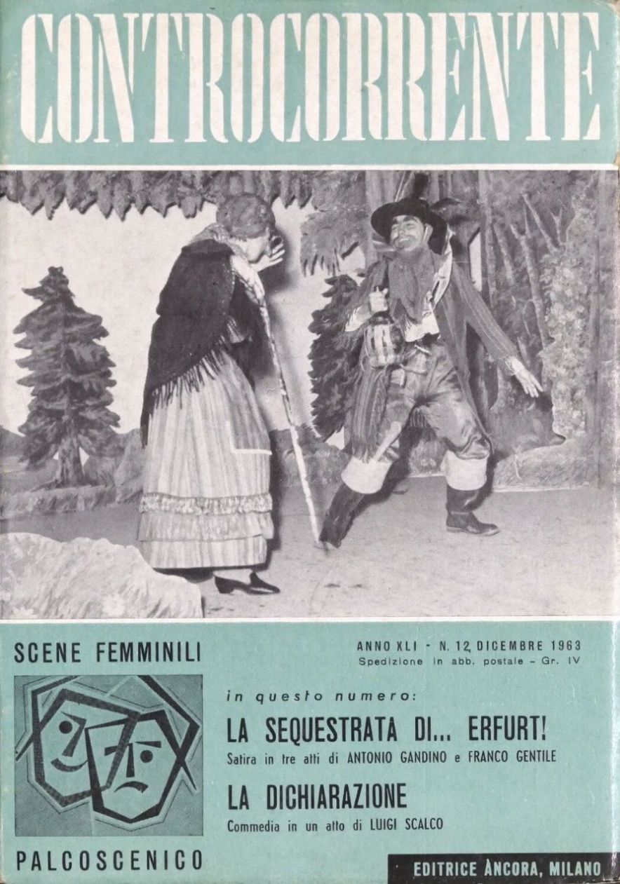 CONTROCORRENTE magazine side cover Issue 12  December 1963