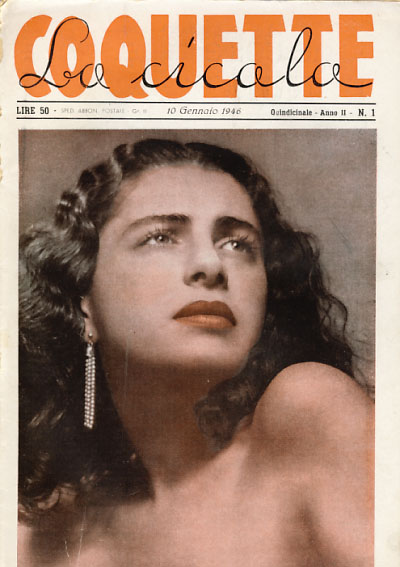 COQUETTE LA CICALA magazine side cover Issue 1 10 January 1946