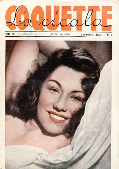 COQUETTE LA CICALA magazine side cover Issue 5 10 March 1946