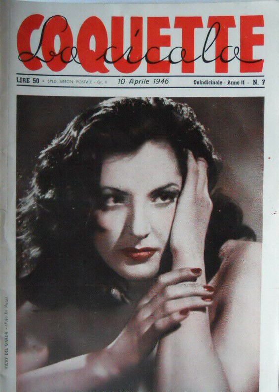 COQUETTE LA CICALA magazine side cover Issue 7 10 April 1946