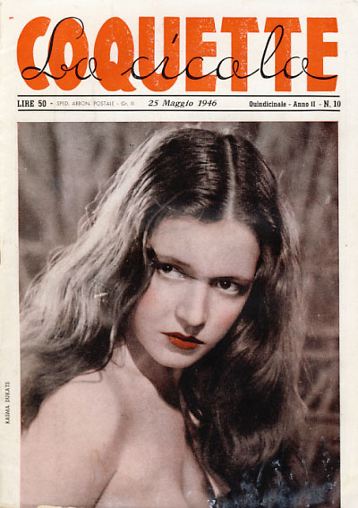 COQUETTE LA CICALA magazine side cover Issue 10 25 May 1946