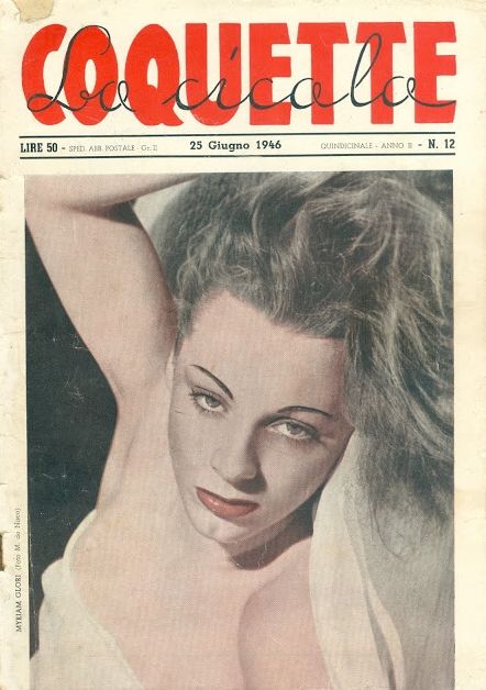 COQUETTE LA CICALA magazine side cover Issue 12 25 June 1946