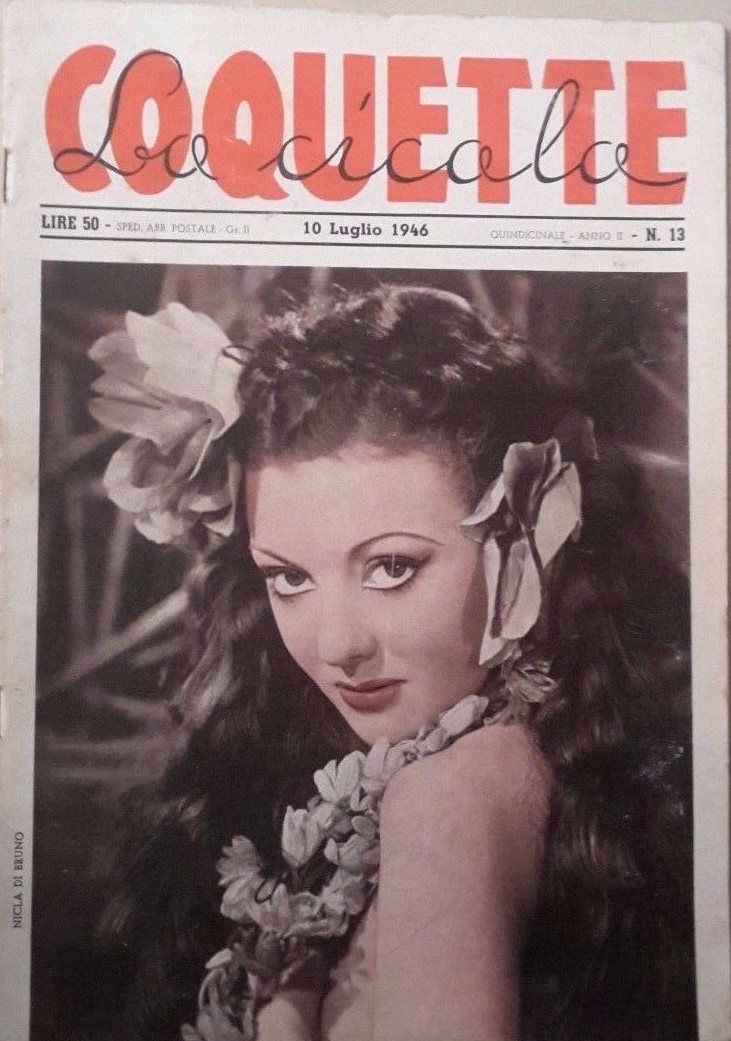 COQUETTE LA CICALA magazine side cover Issue 13 10 July 1946