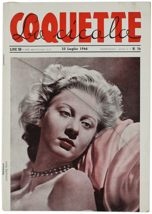 COQUETTE LA CICALA magazine side cover Issue 14 25 July 1946