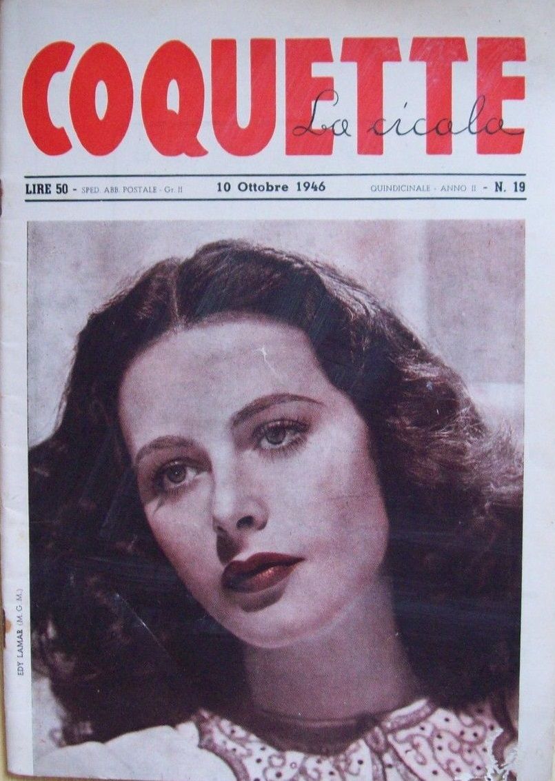 COQUETTE LA CICALA magazine side cover Issue 19 10 October 1946