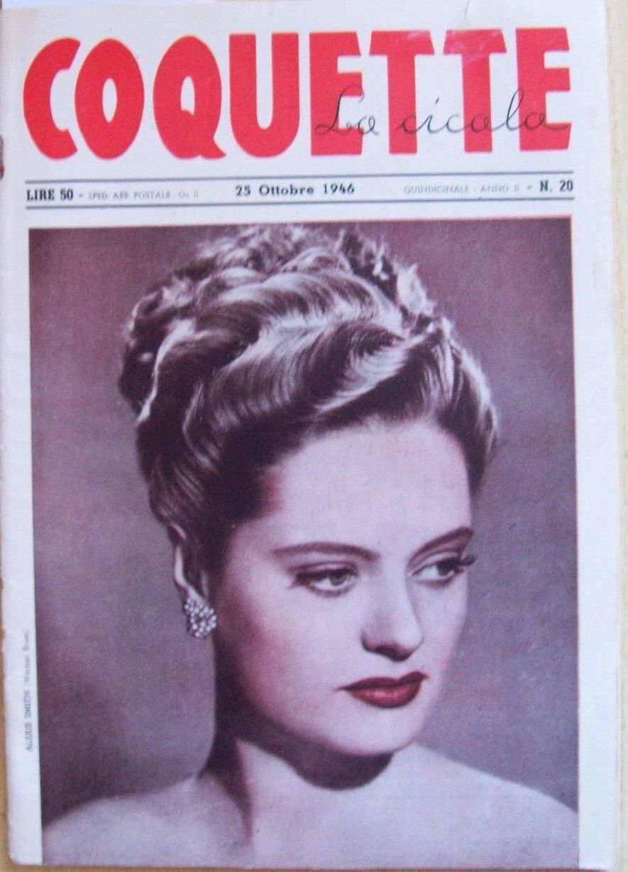 COQUETTE LA CICALA magazine side cover Issue 20 25 October 1946