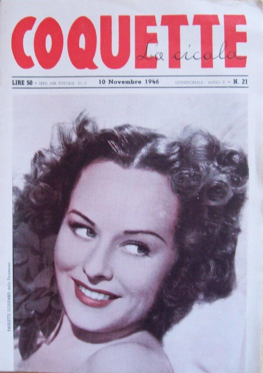 COQUETTE LA CICALA magazine side cover Issue 21 10 November 1946