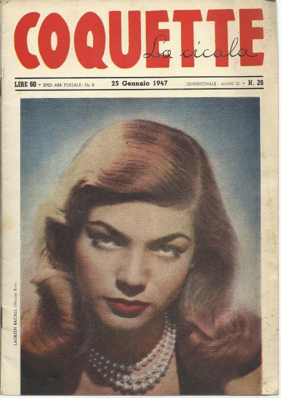 COQUETTE LA CICALA magazine side cover Issue 26 25 January 1947