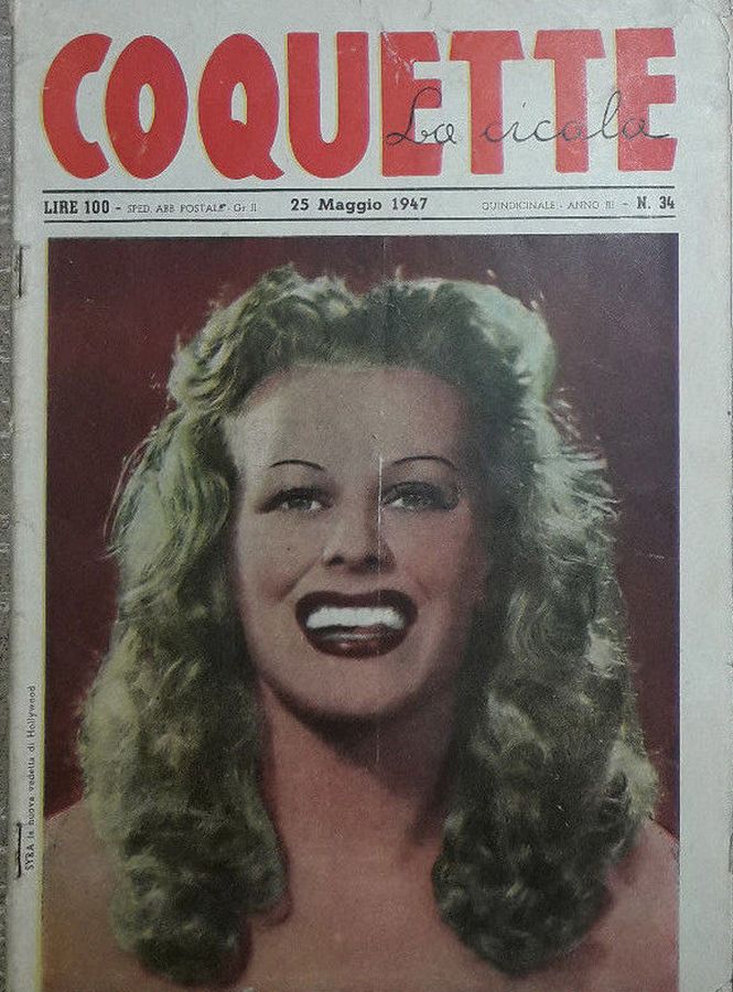 COQUETTE LA CICALA magazine side cover Issue 34 25 May 1947