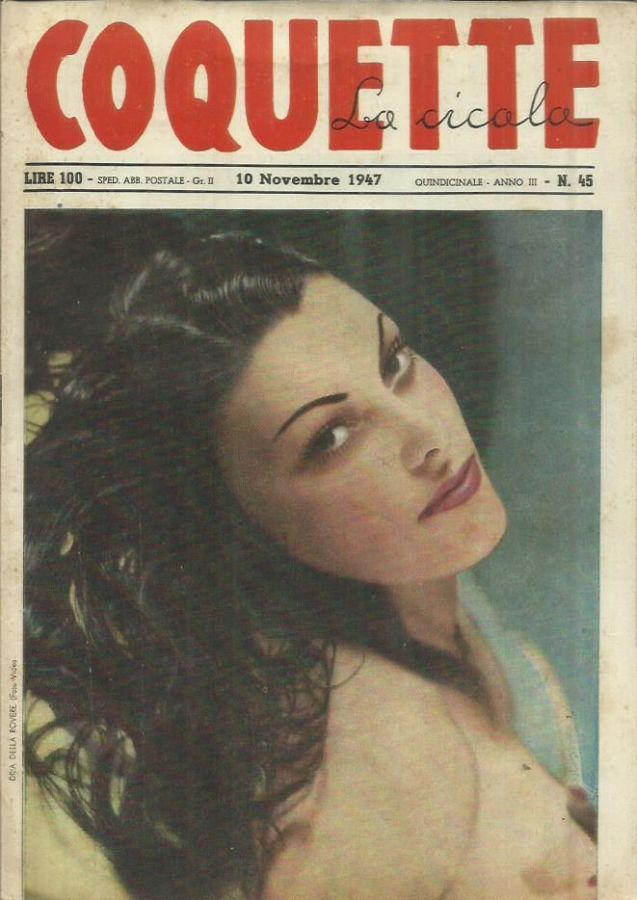 COQUETTE LA CICALA magazine side cover Issue 45 10 November 1947