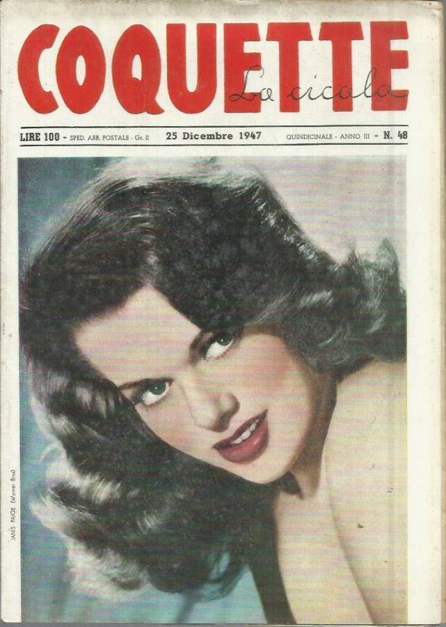 COQUETTE LA CICALA magazine side cover Issue 48 25 December 1947