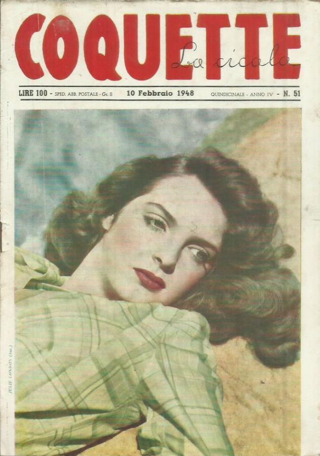 COQUETTE LA CICALA magazine side cover Issue 51 10 February 1948