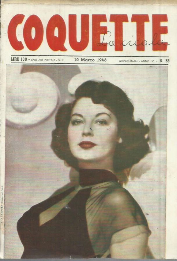 COQUETTE LA CICALA magazine side cover Issue 53 10 March 1948