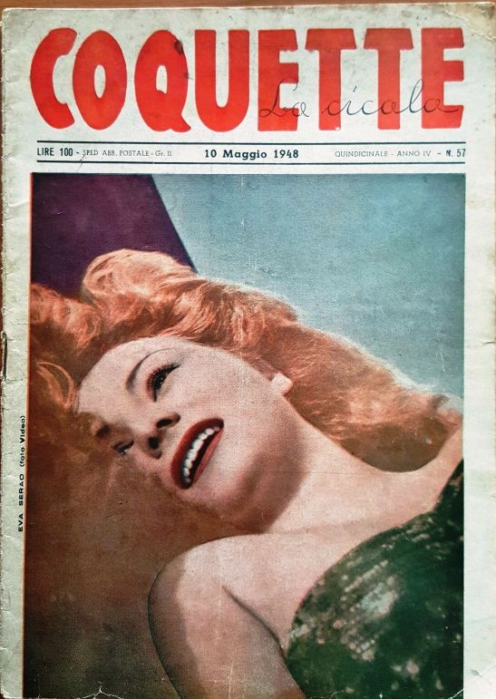 COQUETTE LA CICALA magazine side cover Issue 57 10 May 1948