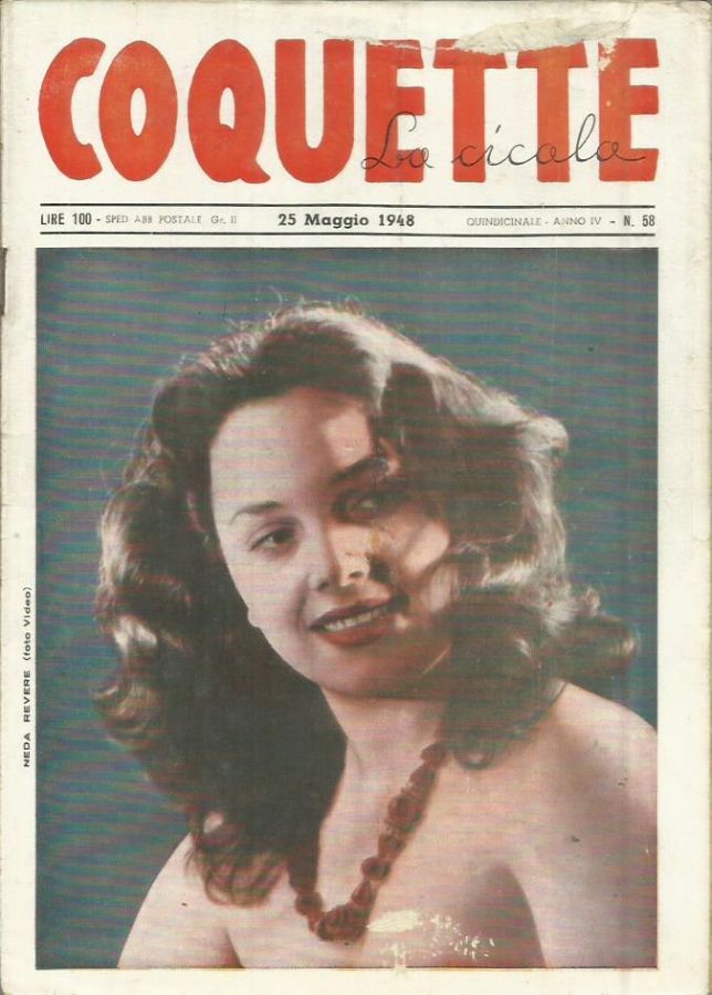 COQUETTE LA CICALA magazine side cover Issue 58 25 May 1948