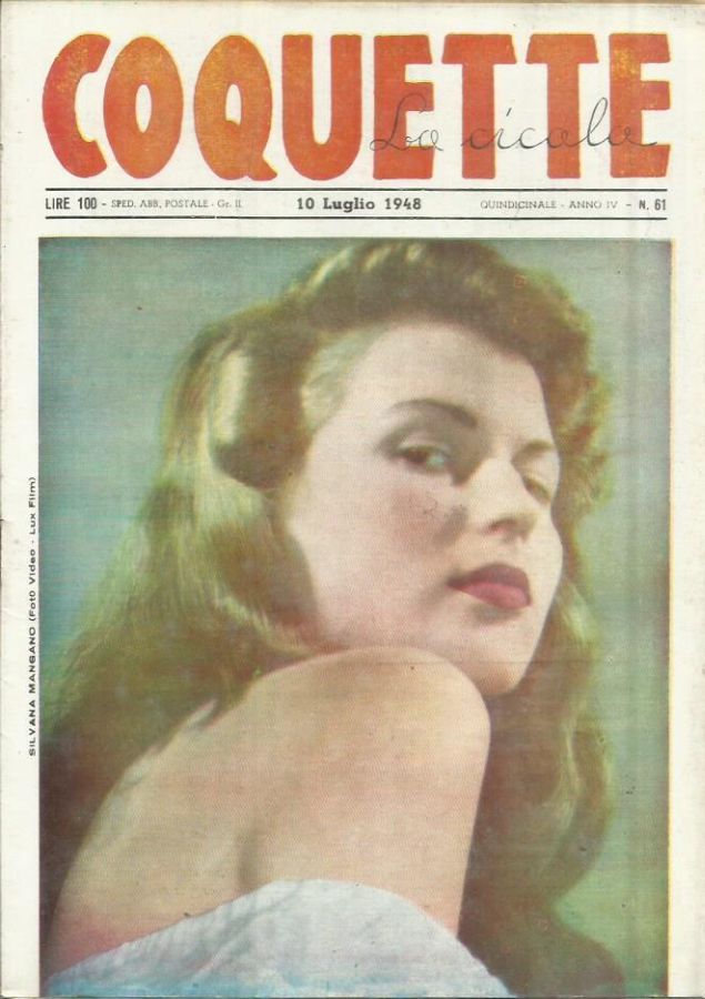COQUETTE LA CICALA magazine side cover Issue 61 10 July 1948