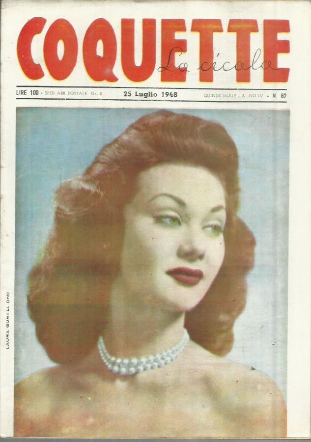 COQUETTE LA CICALA magazine side cover Issue 62 25 July 1948