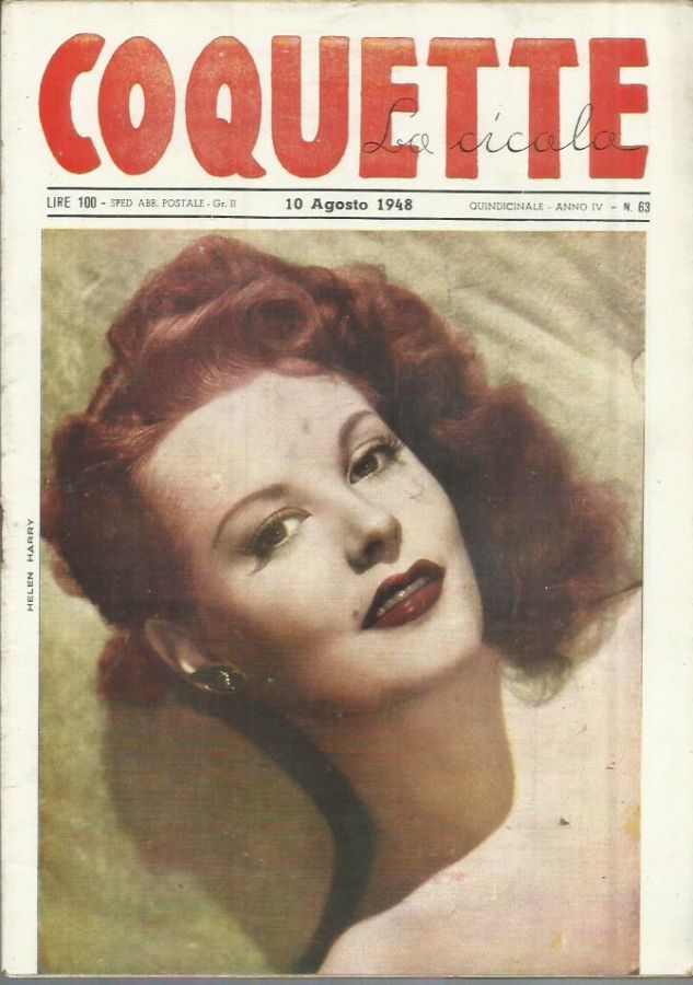 COQUETTE LA CICALA magazine side cover Issue 63 10 August 1948