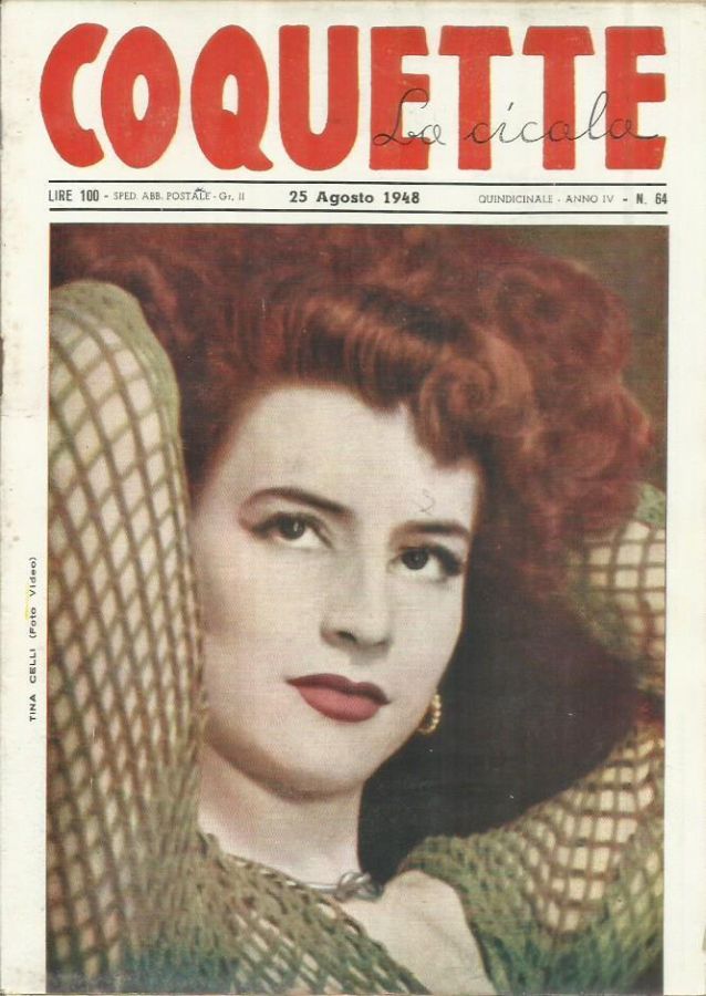 COQUETTE LA CICALA magazine side cover Issue 64 25 August 1948
