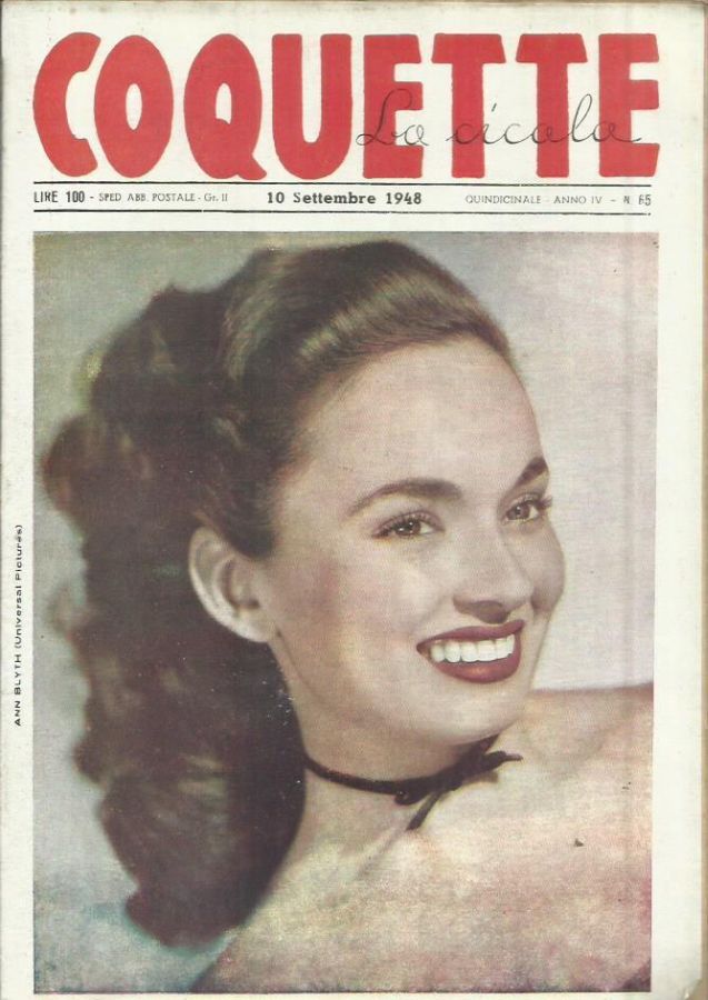 COQUETTE LA CICALA magazine side cover Issue 65 10 September 1948