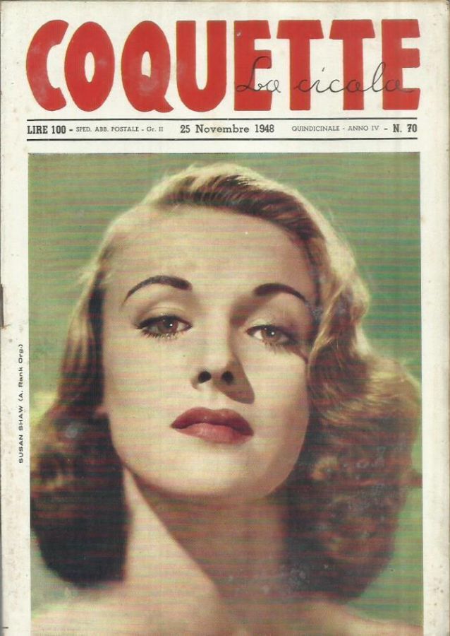 COQUETTE LA CICALA magazine side cover Issue 70 25 November 1948