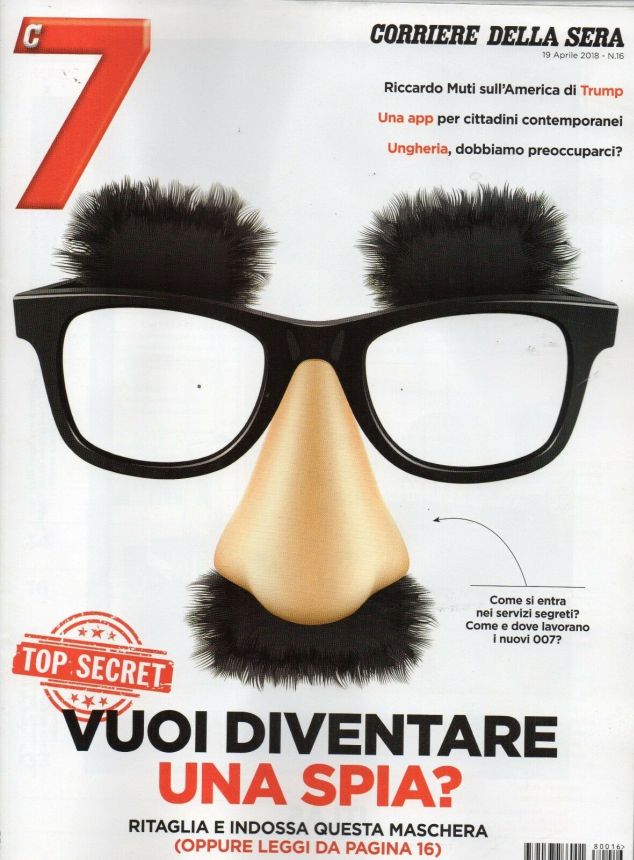 CORRIERE DELLA SERA MAGAZINE magazine side cover Issue 16 19 April 2018