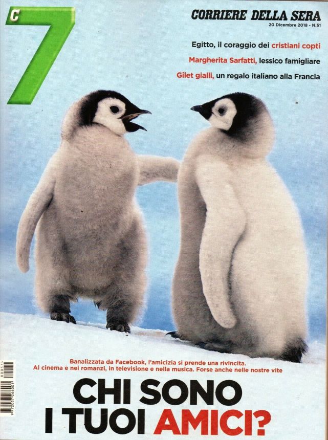 CORRIERE DELLA SERA MAGAZINE magazine side cover Issue 51 20 December 2018