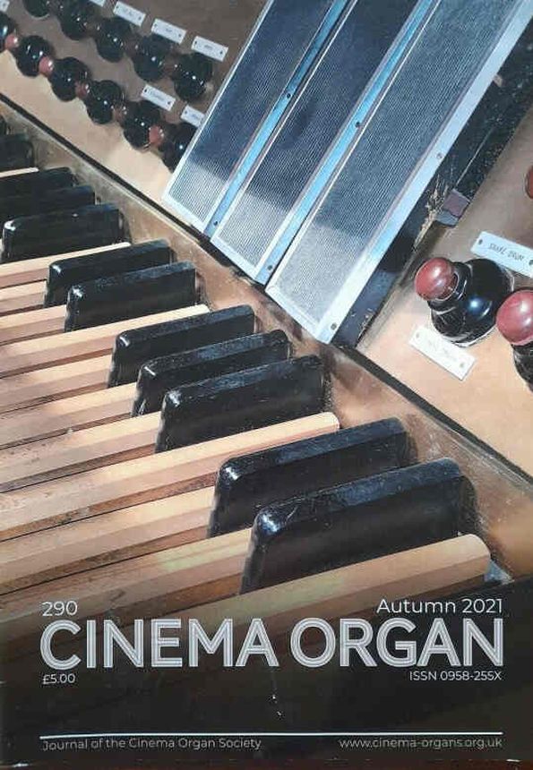 CINEMA ORGAN magazine side cover Issue 290 Autumn 2021